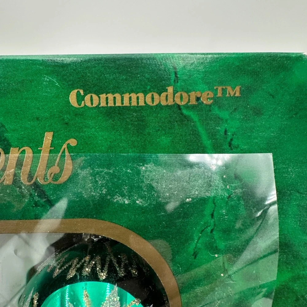 Vintage Glass Christmas Ornaments Purple Gold Green Romania Commodore Lot 17
